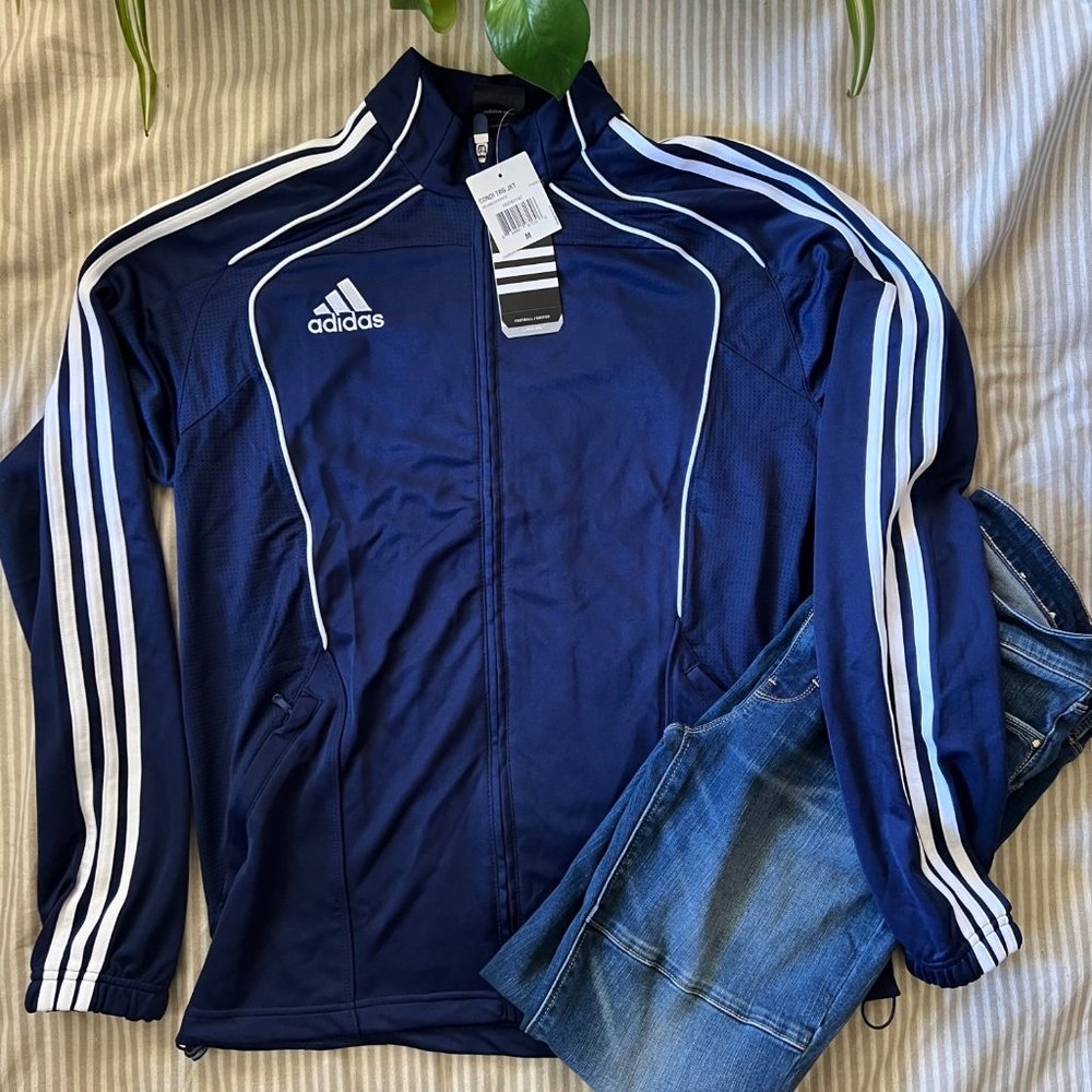 Adidas Men's Navy CONDI training Jacket Climacool Size YXL, AS and AM